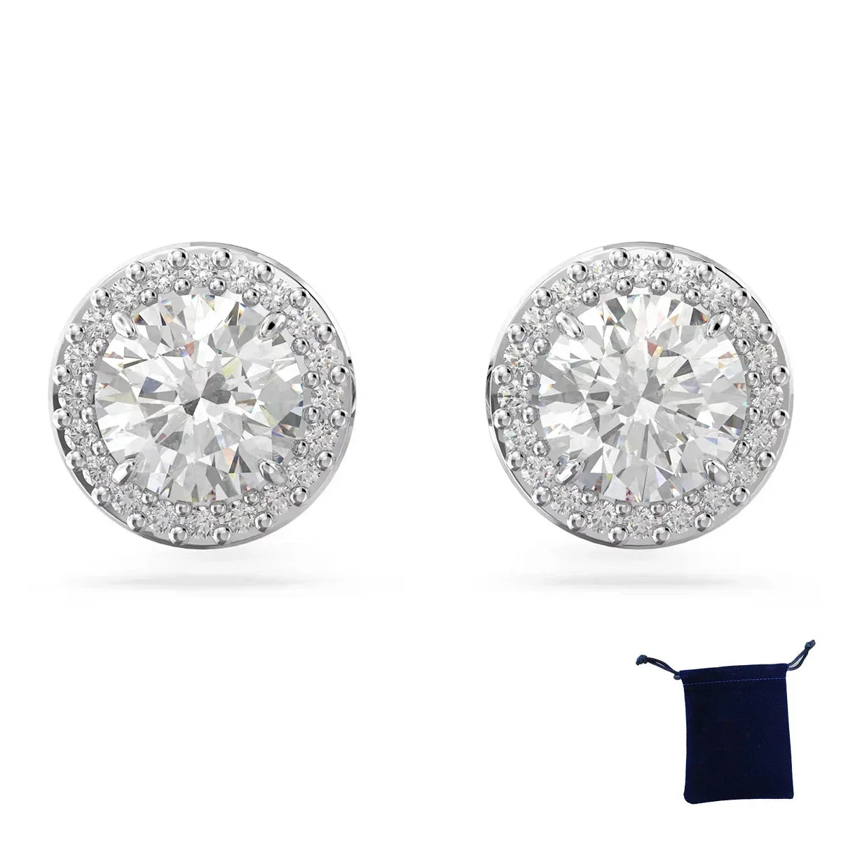 High Quality Women's Classic Happiness Diamond Round Crystal Necklace Set S925 Silver Gorgeous Una Angelic Series Jewelry Set